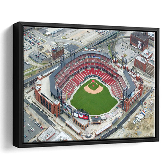 Busch Stadium Overhead View, Stadium Canvas, Sport Art, Framed Canvas Print Wall Art, Floating Frame