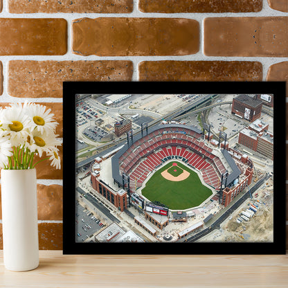 Busch Stadium Overhead View, Stadium Canvas, Sport Art, Gift for him, Framed Art Print Wall Decor, Picture Framed