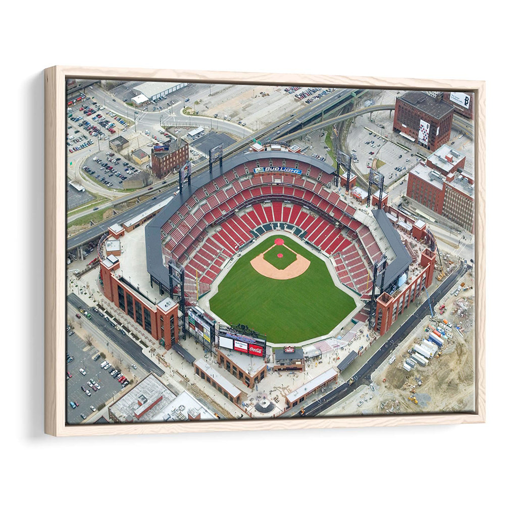 Busch Stadium Overhead View, Stadium Canvas, Sport Art, Framed Canvas Print Wall Art, Floating Frame