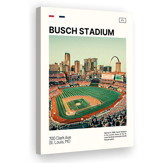Busch Stadium Print, St. Louis Cardinals Stadium Canvas Art, Fan Gifts, Sport Art, Canvas Print Wall Art