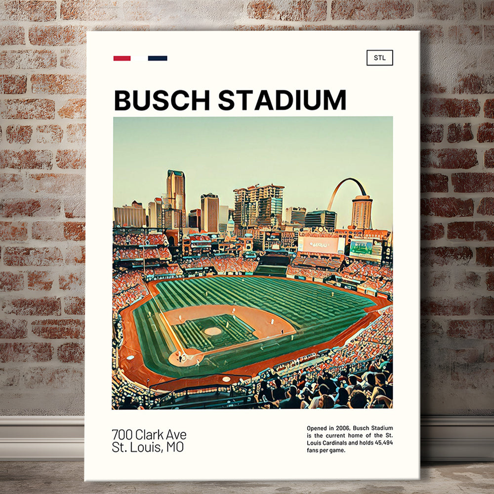 Busch Stadium Print, St. Louis Cardinals Stadium Canvas Art, Fan Gifts, Sport Art, Canvas Print Wall Art