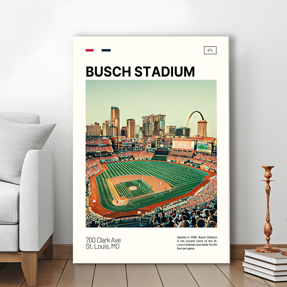 Busch Stadium Print, St. Louis Cardinals Stadium Canvas Art, Fan Gifts, Sport Art, Canvas Print Wall Art