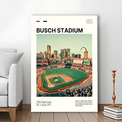 Busch Stadium Print, St. Louis Cardinals Stadium Canvas Art, Fan Gifts, Sport Art, Canvas Print Wall Art
