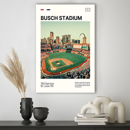 Busch Stadium Print, St. Louis Cardinals Stadium Canvas Art, Fan Gifts, Sport Art, Canvas Print Wall Art