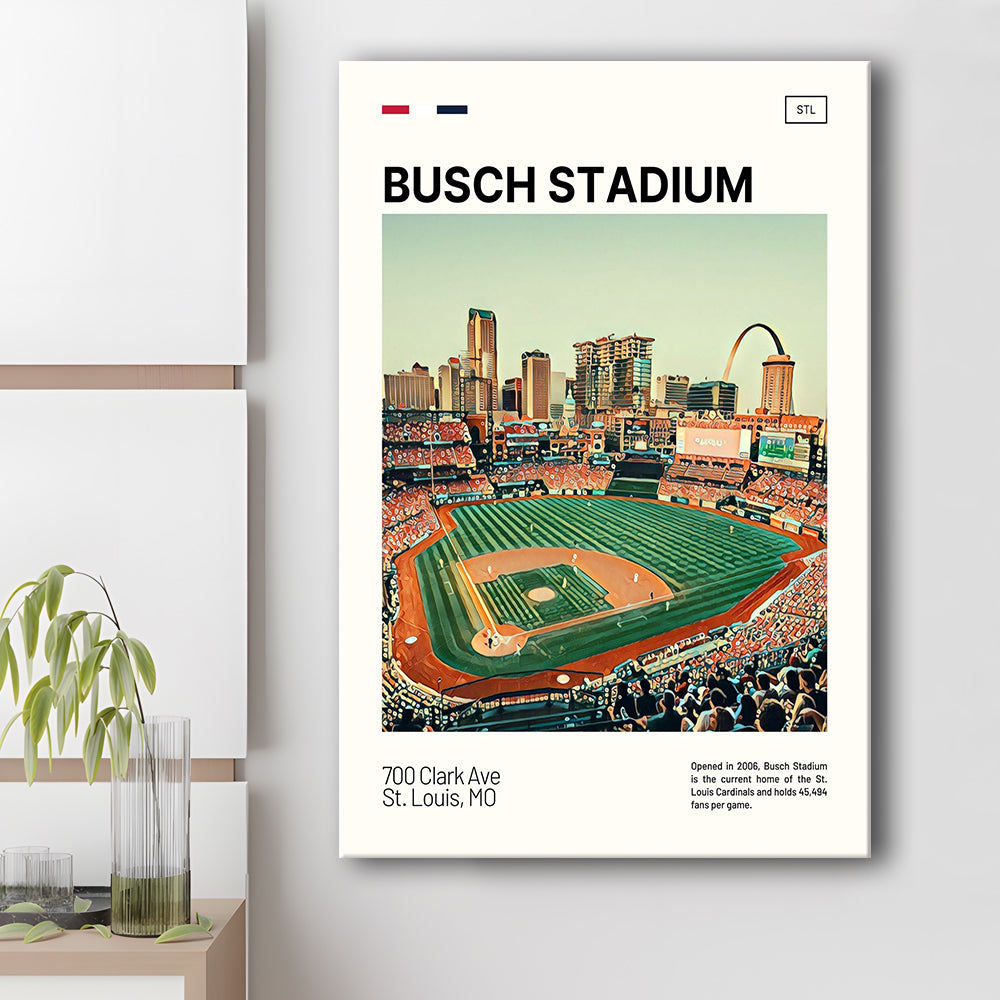 Busch Stadium Print, St. Louis Cardinals Stadium Canvas Art, Fan Gifts, Sport Art, Canvas Print Wall Art