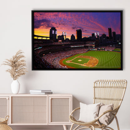 Busch Stadium St Louis Cardinals, Stadium Canvas, Sport Art, Framed Canvas Print Wall Art, Floating Frame