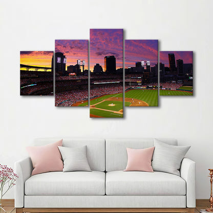 Busch Stadium St Louis Cardinals, Stadium Canvas, Sport Art, Gift for him, 5 Panel, Large Canvas, Canvas Print Wall Art