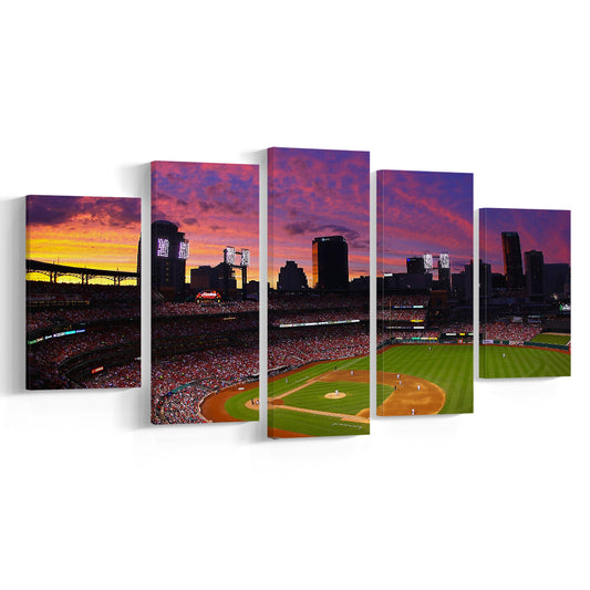 Busch Stadium St Louis Cardinals, Stadium Canvas, Sport Art, Gift for him, 5 Panel, Large Canvas, Canvas Print Wall Art