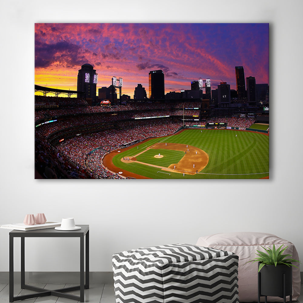 Busch Stadium St Louis Cardinals, Stadium Canvas, Sport Art, Gift for him, Man Cave Decor, Art Print, Canvas Print Wall Art