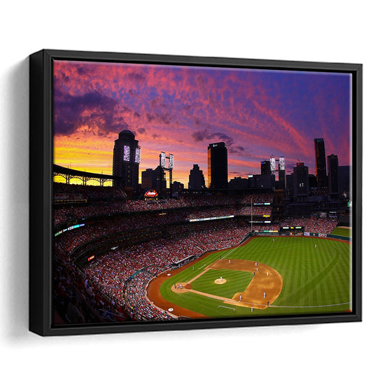 Busch Stadium St Louis Cardinals, Stadium Canvas, Sport Art, Framed Canvas Print Wall Art, Floating Frame