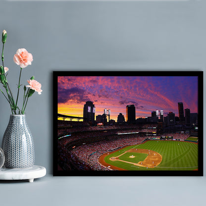 Busch Stadium St Louis Cardinals, Stadium Canvas, Sport Art, Gift for him, Framed Art Print Wall Decor, Picture Framed