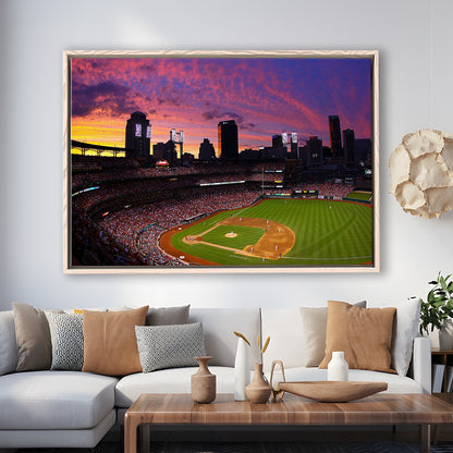 Busch Stadium St Louis Cardinals, Stadium Canvas, Sport Art, Framed Canvas Print Wall Art, Floating Frame