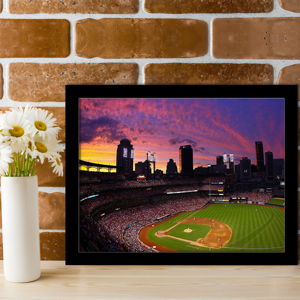 Busch Stadium St Louis Cardinals, Stadium Canvas, Sport Art, Gift for him, Framed Art Print Wall Decor, Picture Framed