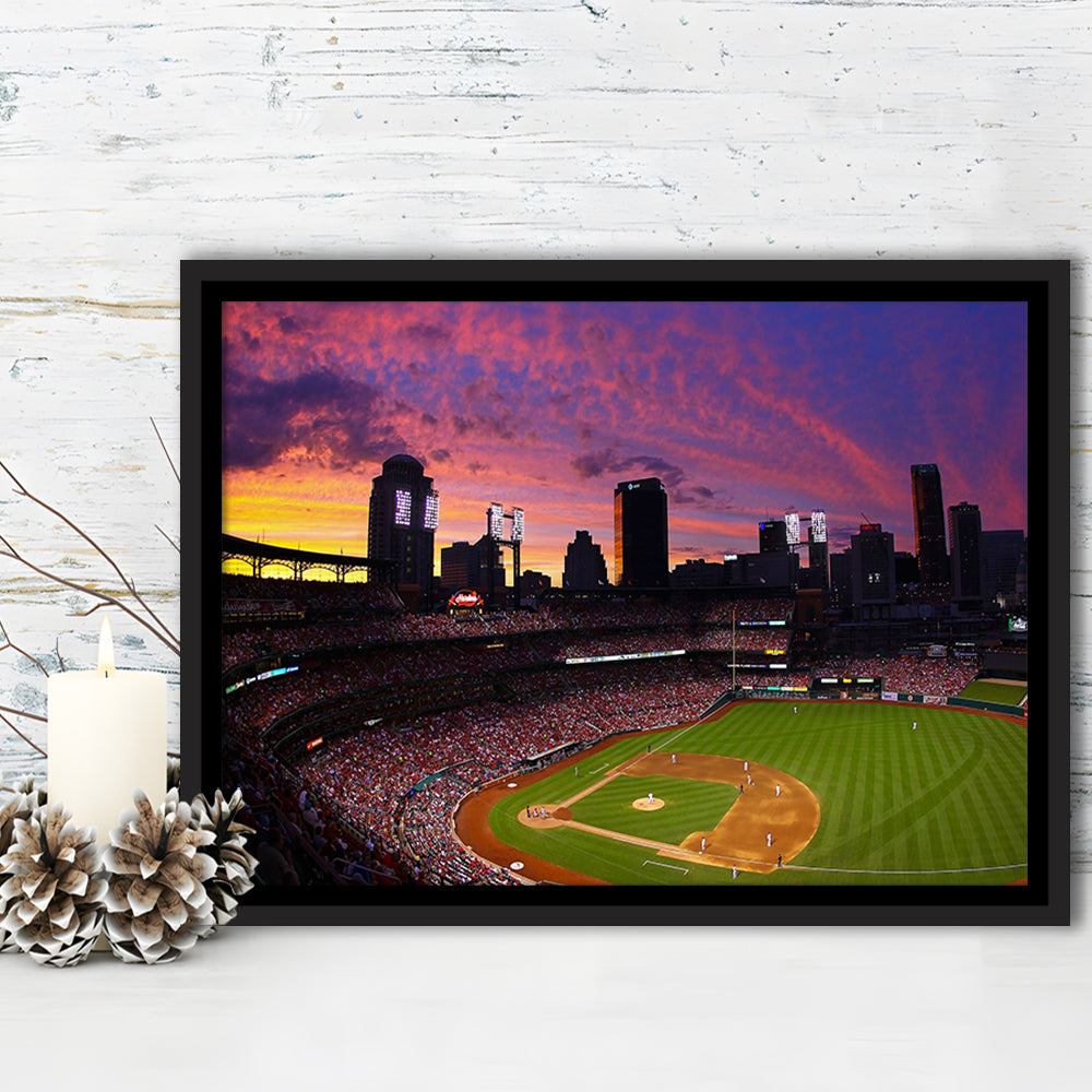 Busch Stadium St Louis Cardinals, Stadium Canvas, Sport Art, Framed Canvas Print Wall Art, Floating Frame