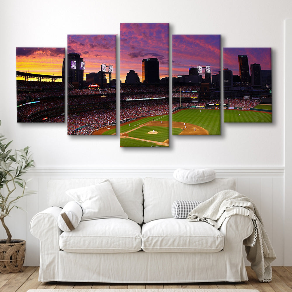 Busch Stadium St Louis Cardinals, Stadium Canvas, Sport Art, Gift for him, 5 Panel, Large Canvas, Canvas Print Wall Art