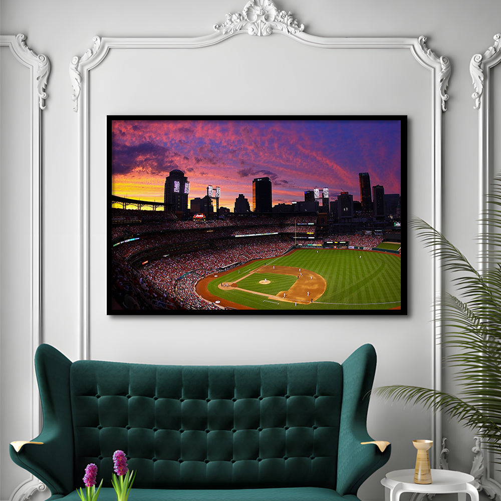 Busch Stadium St Louis Cardinals, Stadium Canvas, Sport Art, Gift for him, Framed Art Print Wall Decor, Picture Framed