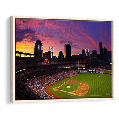 Busch Stadium St Louis Cardinals, Stadium Canvas, Sport Art, Framed Canvas Print Wall Art, Floating Frame