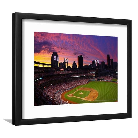 Busch Stadium St Louis Cardinals, Stadium Canvas, Sport Art, Gift for him, White Border Framed Art Print Wall Decor