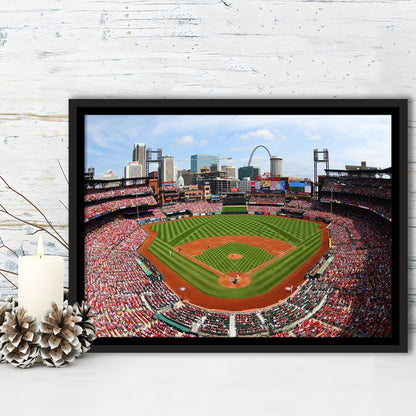 Busch Stadium, Stadium Canvas, Sport Art, Framed Canvas Print Wall Art, Floating Frame