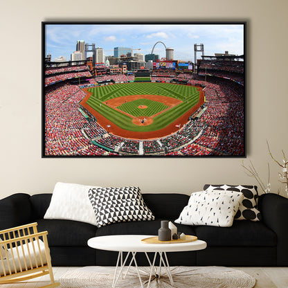 Busch Stadium, Stadium Canvas, Sport Art, Framed Canvas Print Wall Art, Floating Frame