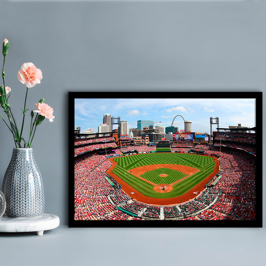 Busch Stadium, Stadium Canvas, Sport Art, Gift for him, Framed Art Print Wall Decor, Picture Framed