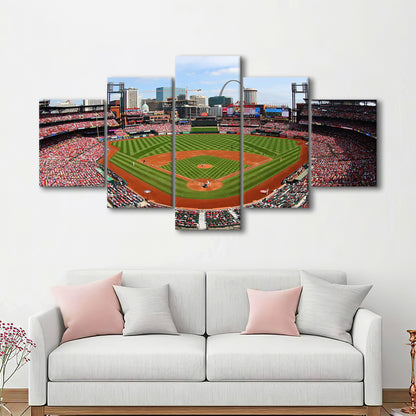 Busch Stadium, Stadium Canvas, Sport Art, Gift for him, 5 Panel, Large Canvas, Canvas Print Wall Art