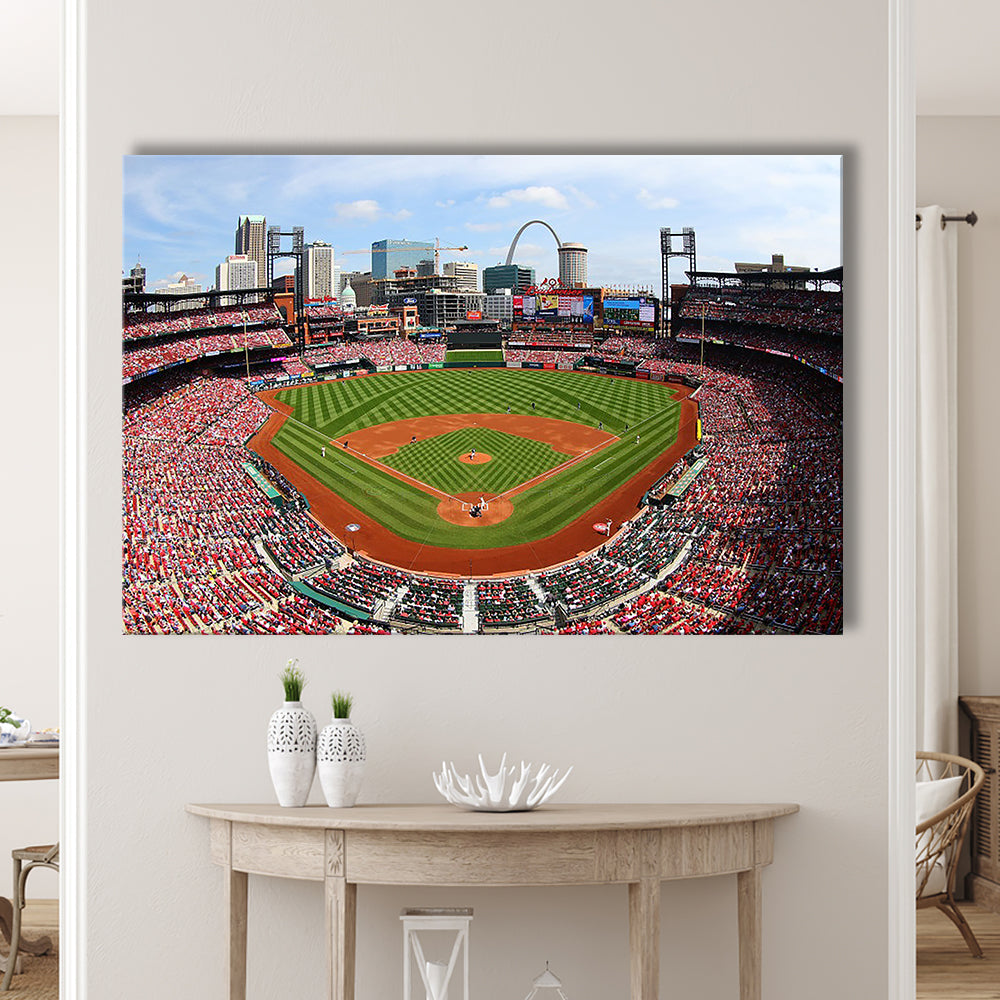 Busch Stadium, Stadium Canvas, Sport Art, Gift for him, Man Cave Decor, Art Print, Canvas Print Wall Art