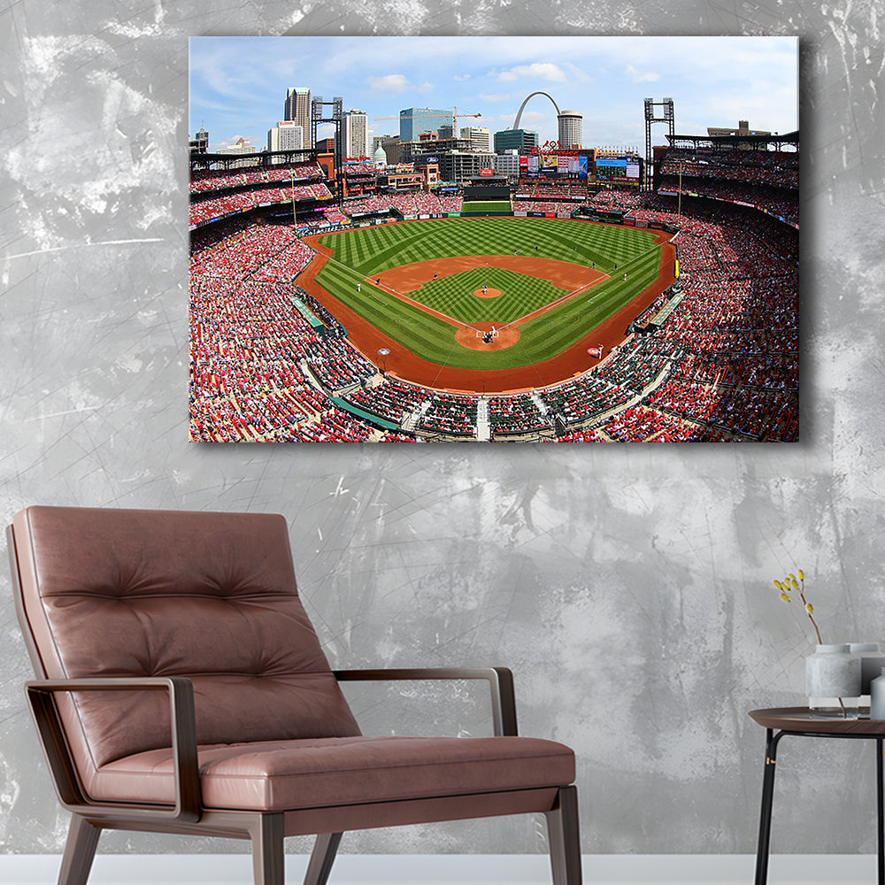 Busch Stadium, Stadium Canvas, Sport Art, Gift for him, Man Cave Decor, Art Print, Canvas Print Wall Art