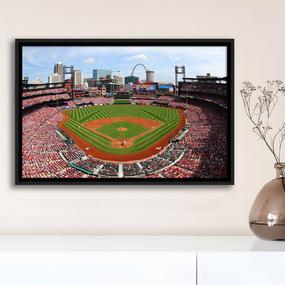 Busch Stadium, Stadium Canvas, Sport Art, Framed Canvas Print Wall Art, Floating Frame
