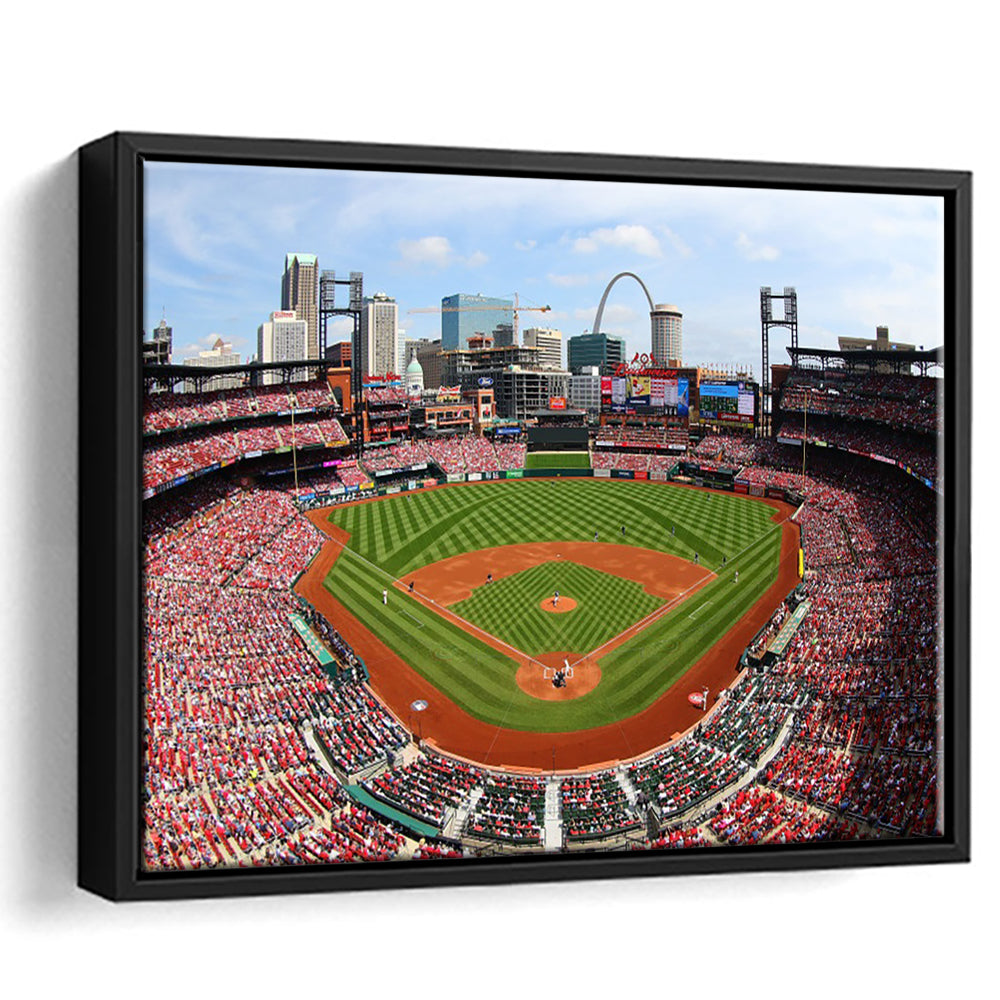 Busch Stadium, Stadium Canvas, Sport Art, Framed Canvas Print Wall Art, Floating Frame