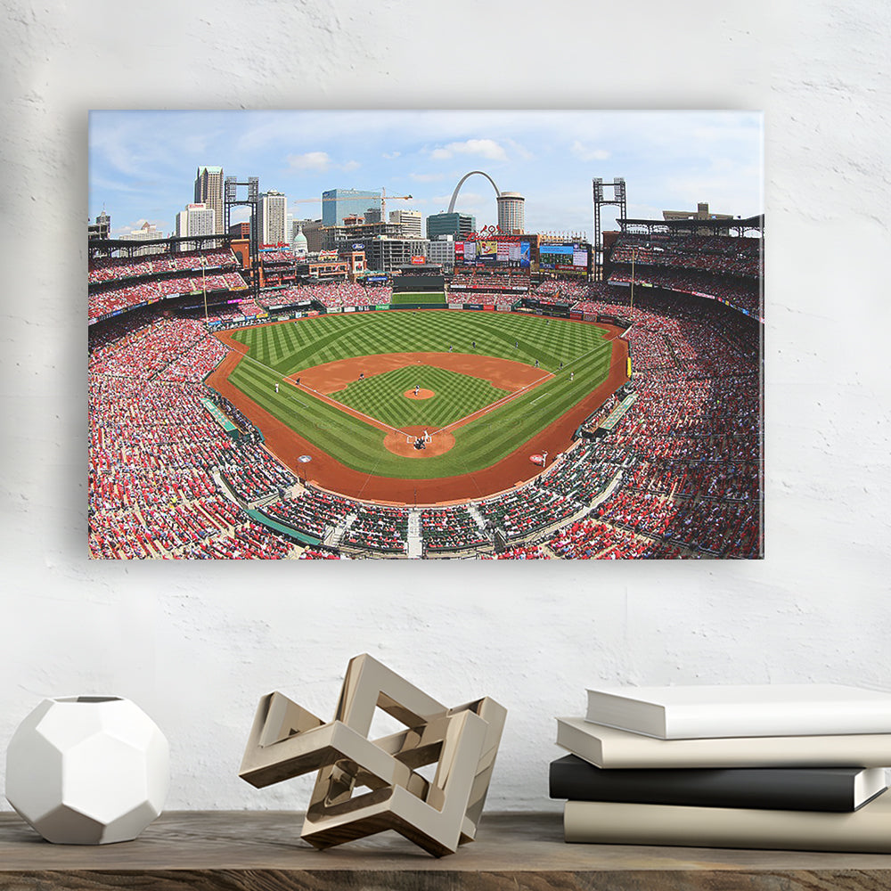 Busch Stadium, Stadium Canvas, Sport Art, Gift for him, Man Cave Decor, Art Print, Canvas Print Wall Art