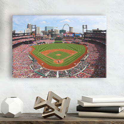 Busch Stadium, Stadium Canvas, Sport Art, Gift for him, Man Cave Decor, Art Print, Canvas Print Wall Art