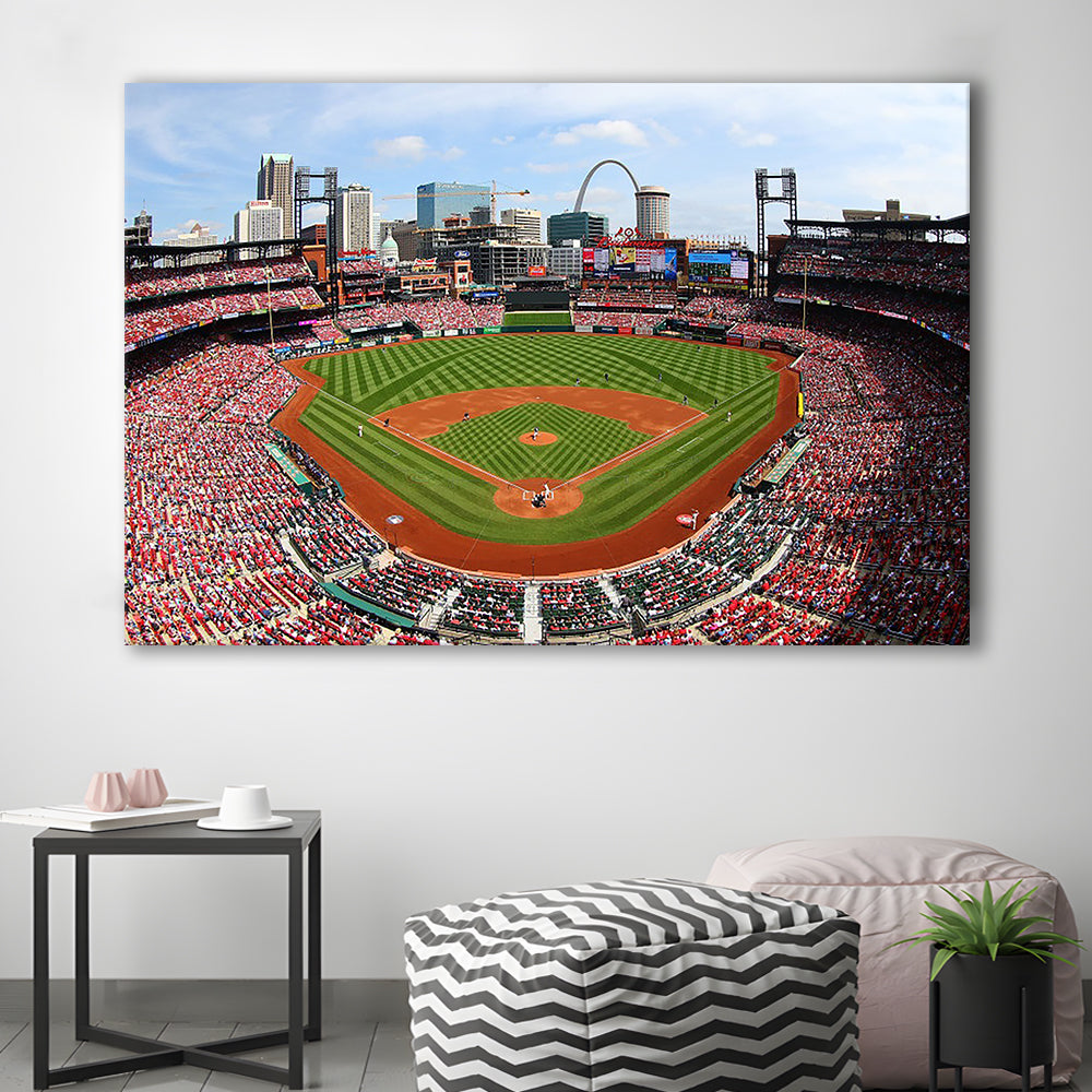 Busch Stadium, Stadium Canvas, Sport Art, Gift for him, Man Cave Decor, Art Print, Canvas Print Wall Art