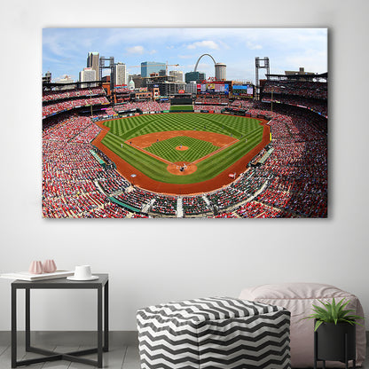 Busch Stadium, Stadium Canvas, Sport Art, Gift for him, Man Cave Decor, Art Print, Canvas Print Wall Art