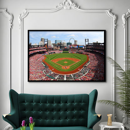 Busch Stadium, Stadium Canvas, Sport Art, Gift for him, Framed Art Print Wall Decor, Picture Framed