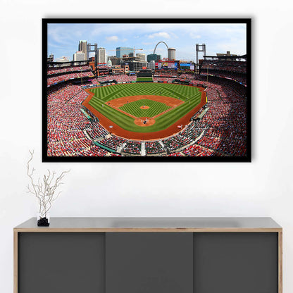 Busch Stadium, Stadium Canvas, Sport Art, Gift for him, Framed Art Print Wall Decor, Picture Framed