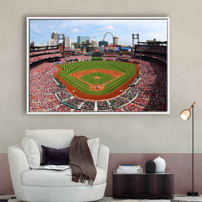 Busch Stadium, Stadium Canvas, Sport Art, Framed Canvas Print Wall Art, Floating Frame