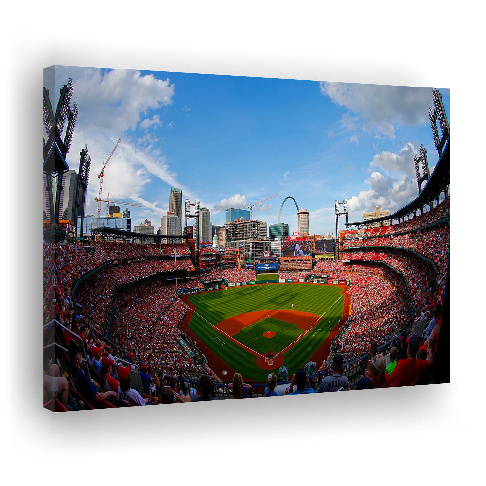 Busch Stadium in St Louis, Stadium Canvas, Sport Art, Fan Gifts, Man Cave Decor, Art Print, Canvas Print Wall Art