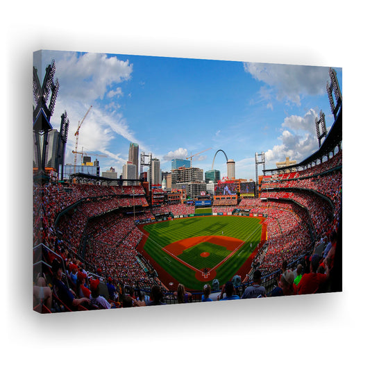 Busch Stadium in St Louis, Stadium Canvas, Sport Art, Fan Gifts, Man Cave Decor, Art Print, Canvas Print Wall Art