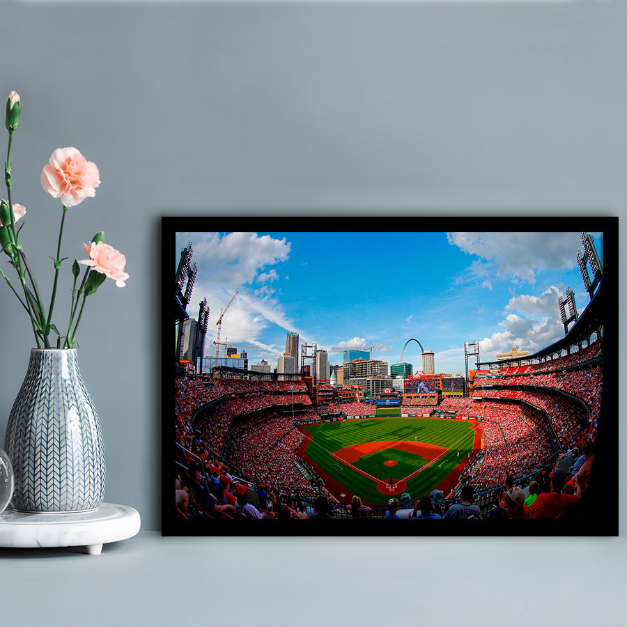 Busch Stadium in St Louis, Stadium Canvas, Sport Art, Fan Gifts, Framed Art Print Wall Decor, Picture Framed