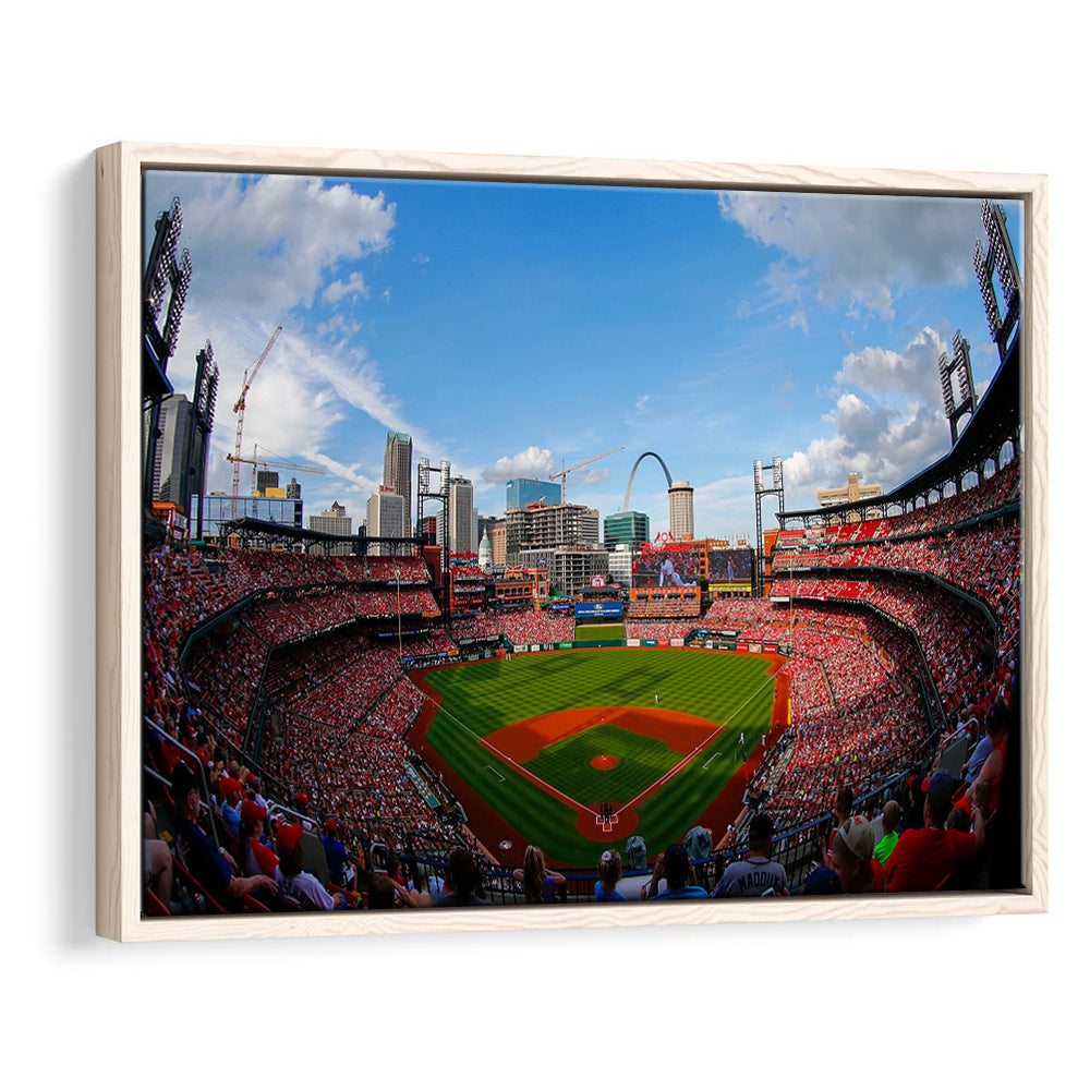Busch Stadium in St Louis, Stadium Canvas, Sport Art, Fan Gifts, Framed Canvas Print Wall Art, Floating Frame
