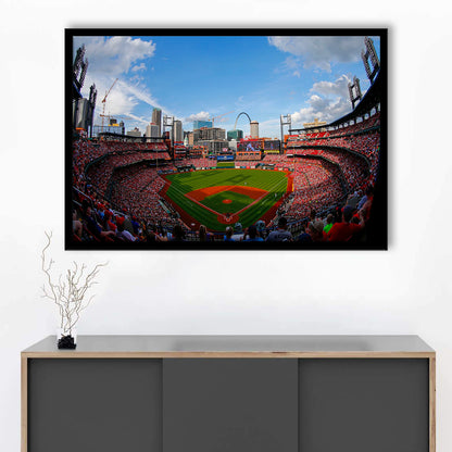 Busch Stadium in St Louis, Stadium Canvas, Sport Art, Fan Gifts, Framed Art Print Wall Decor, Picture Framed