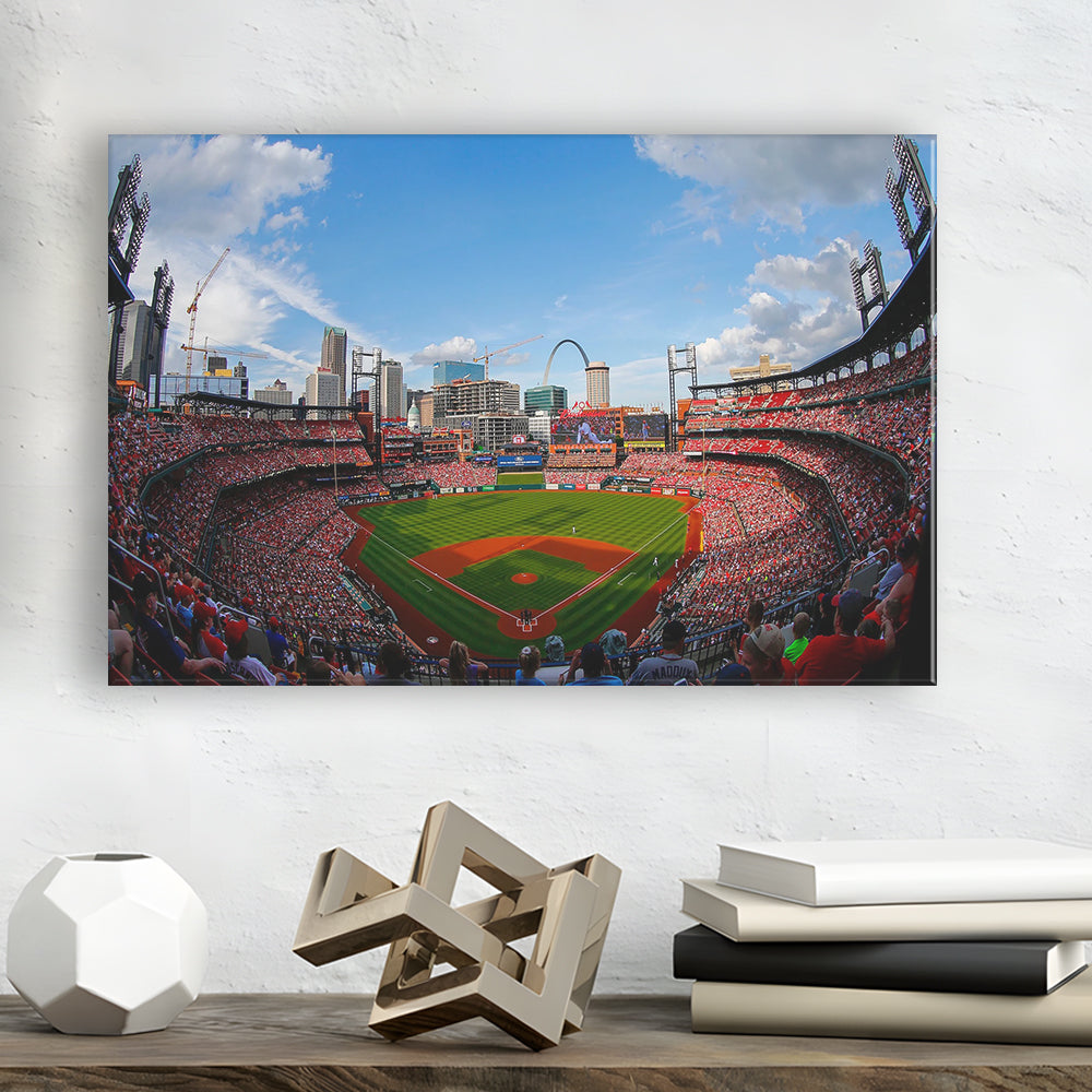 Busch Stadium in St Louis, Stadium Canvas, Sport Art, Fan Gifts, Man Cave Decor, Art Print, Canvas Print Wall Art