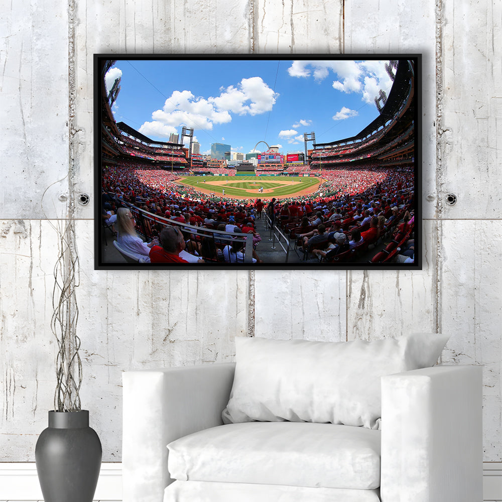 Busch Stadium in St Louis, Stadium Canvas, Sport Art, Framed Canvas Print Wall Art, Floating Frame