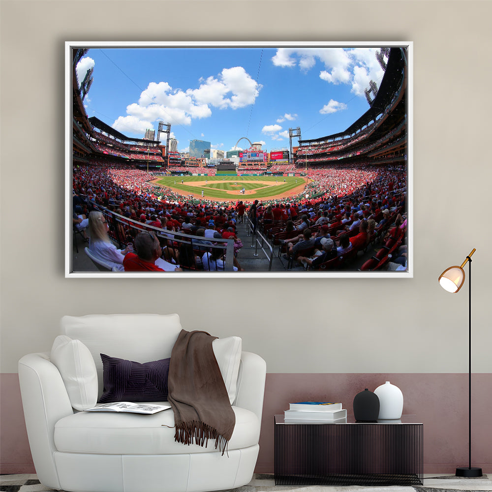 Busch Stadium in St Louis, Stadium Canvas, Sport Art, Framed Canvas Print Wall Art, Floating Frame