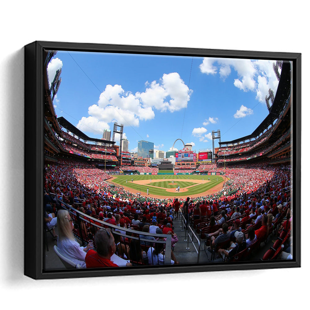 Busch Stadium in St Louis, Stadium Canvas, Sport Art, Framed Canvas Print Wall Art, Floating Frame