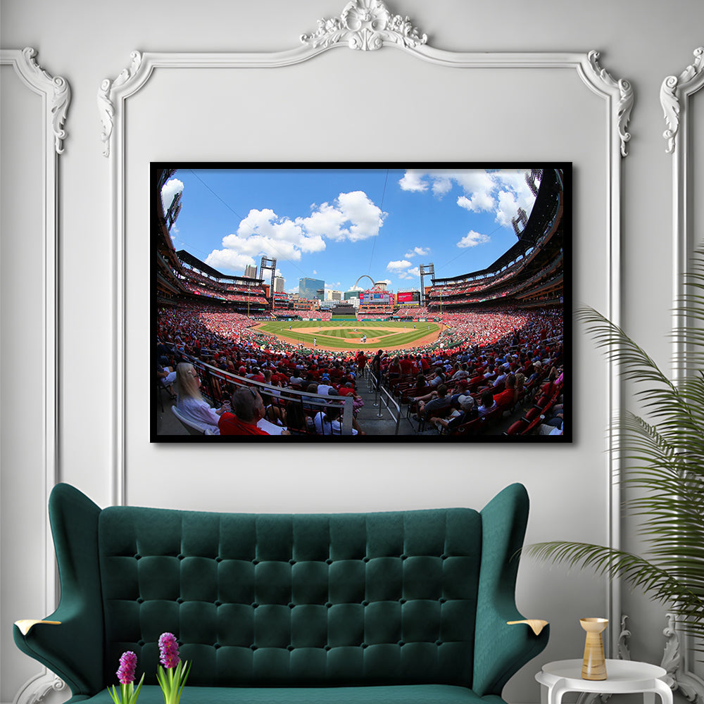 Busch Stadium in St Louis, Stadium Canvas, Sport Art, Gift for him, Framed Art Print Wall Decor, Picture Framed
