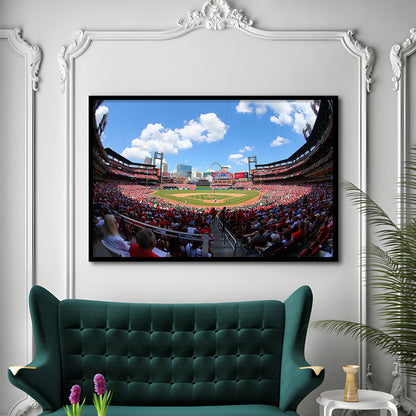 Busch Stadium in St Louis, Stadium Canvas, Sport Art, Gift for him, Framed Art Print Wall Decor, Picture Framed