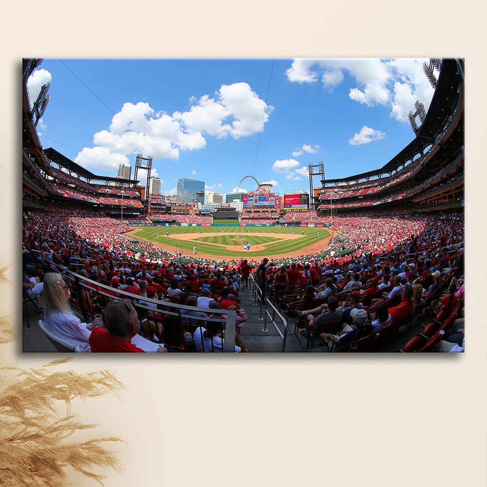 Busch Stadium in St Louis, Stadium Canvas, Sport Art, Gift for him, Man Cave Decor, Art Print, Canvas Print Wall Art