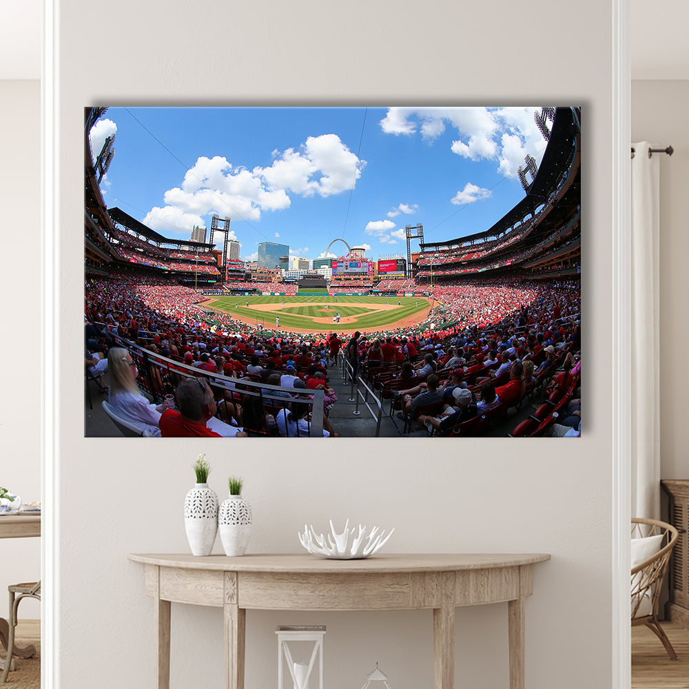 Busch Stadium in St Louis, Stadium Canvas, Sport Art, Gift for him, Man Cave Decor, Art Print, Canvas Print Wall Art